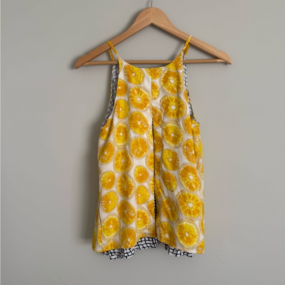 Anthropologie Porridge Lemon Print Layered Look Tank - Picture 6 of 10